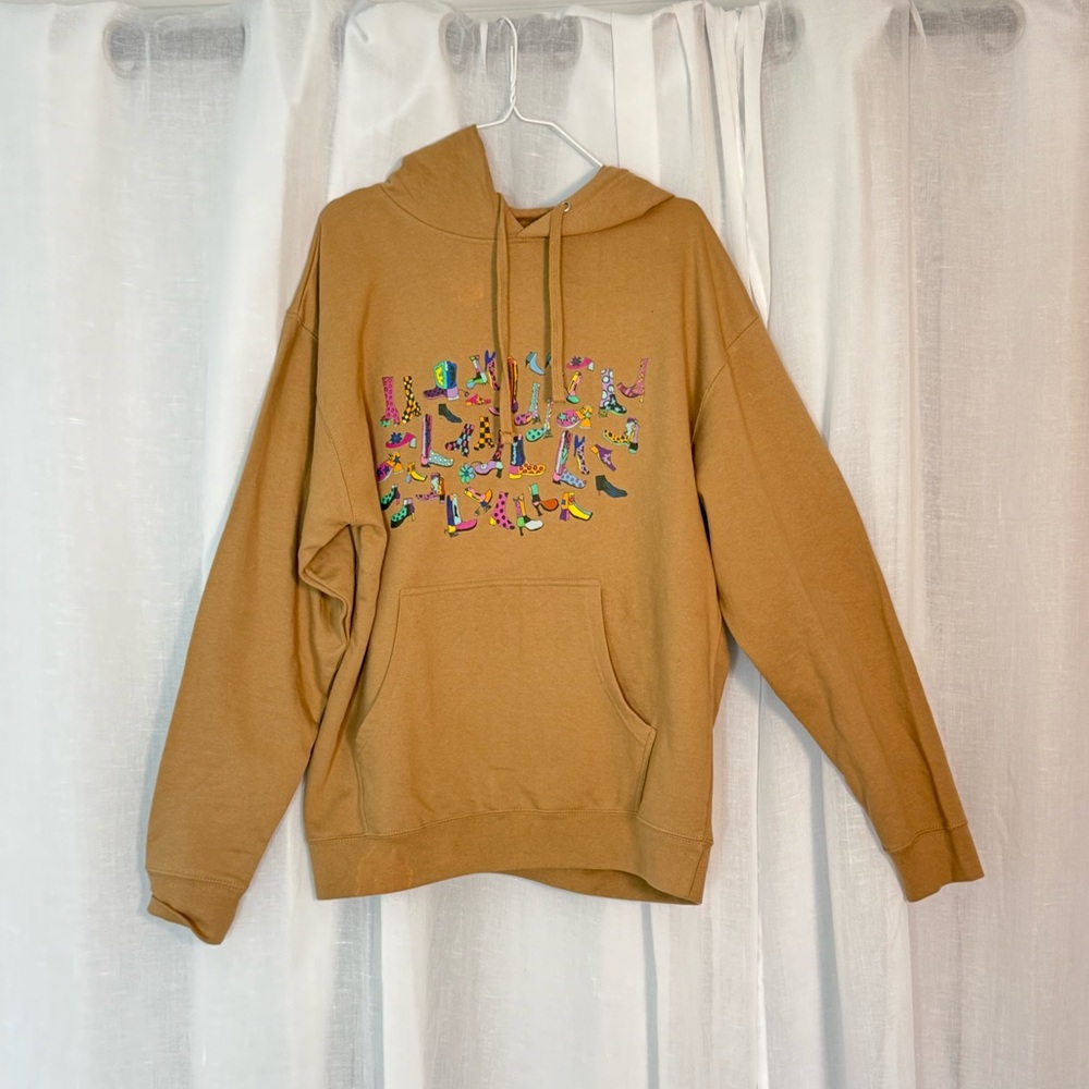 Zig Zag Goods Hand-Painted Boots Hoodie 🤎👢